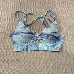 PINK Victoria's Secret Blue Marble Strappy Bralette